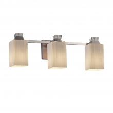 Justice Design Group FSN-8473-15-RBON-NCKL - Ardent 3-Light Bath Bar