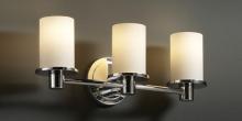 Justice Design Group FSN-8513-10-OPAL-MBLK - Rondo 3-Light Bath Bar