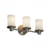 Justice Design Group FSN-8513-10-MROR-MBLK - Rondo 3-Light Bath Bar