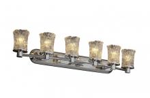 Justice Design Group GLA-8516-16-WTFR-NCKL - Rondo 6-Light Bath Bar