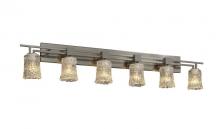 Justice Design Group GLA-8706-16-GLDC-DBRZ - Aero 6-Light Bath Bar