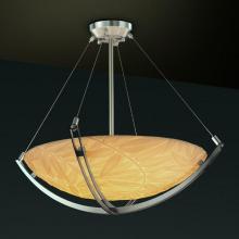 Justice Design Group PNA-9724-35-BMBO-MBLK-LED-6000 - 36" Pendant Bowl w/ Crossbar