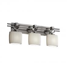 Justice Design Group POR-8503-10-PLET-NCKL - Argyle 3-Light Bath Bar