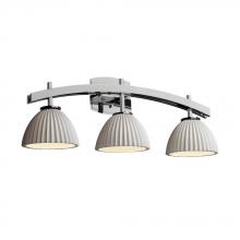 Justice Design Group POR-8593-10-PLET-MBLK - Archway 3-Light Bath Bar