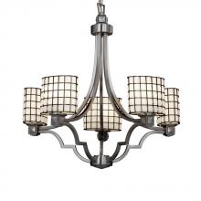 Justice Design Group WGL-8500-10-SWCB-NCKL - Argyle 5-Light Chandelier