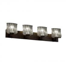 Justice Design Group WGL-8924-10-SWCB-MBLK - Modular 4-Light Bath Bar