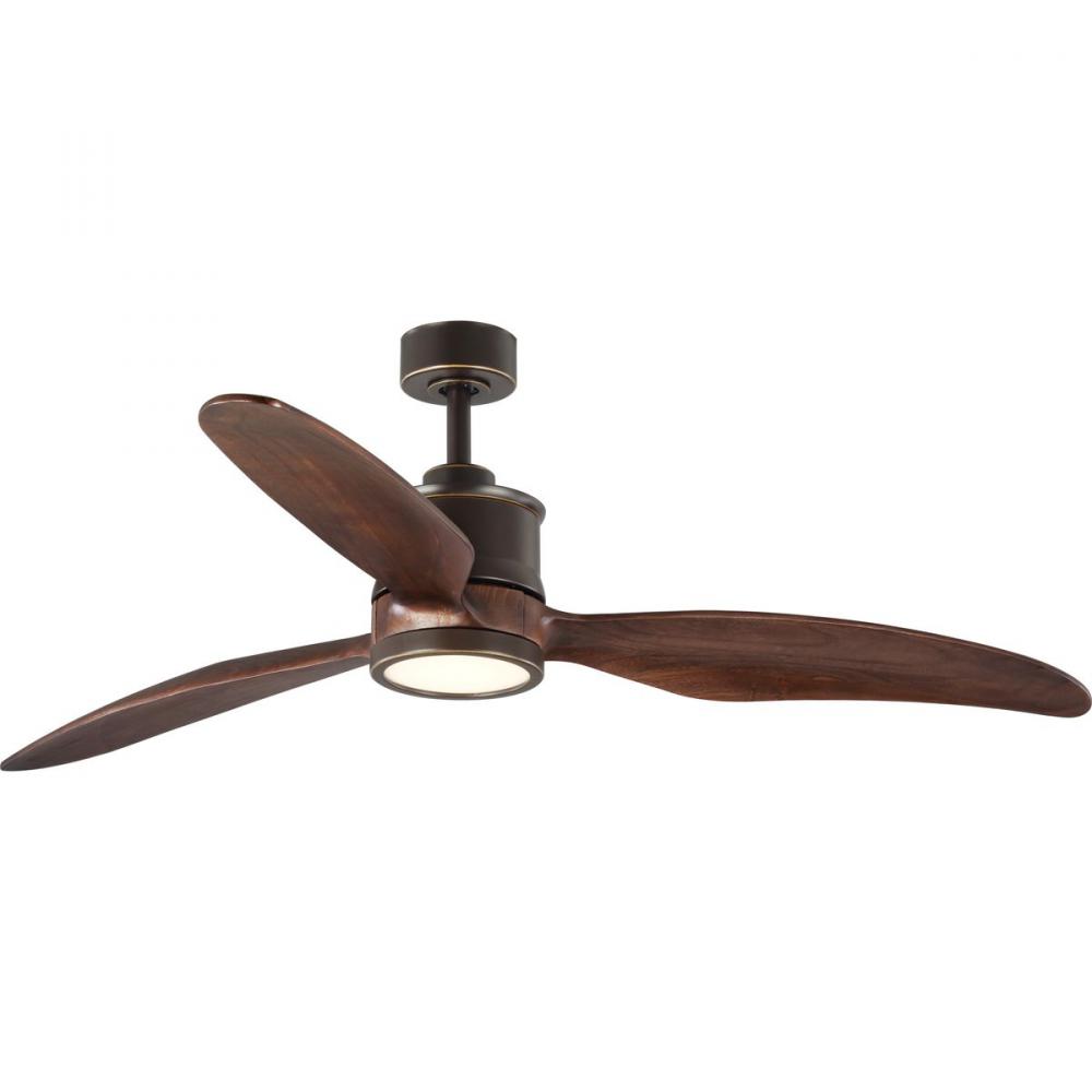 Farris Collection Three-Blade Carved Wood 60&#34; Ceiling Fan