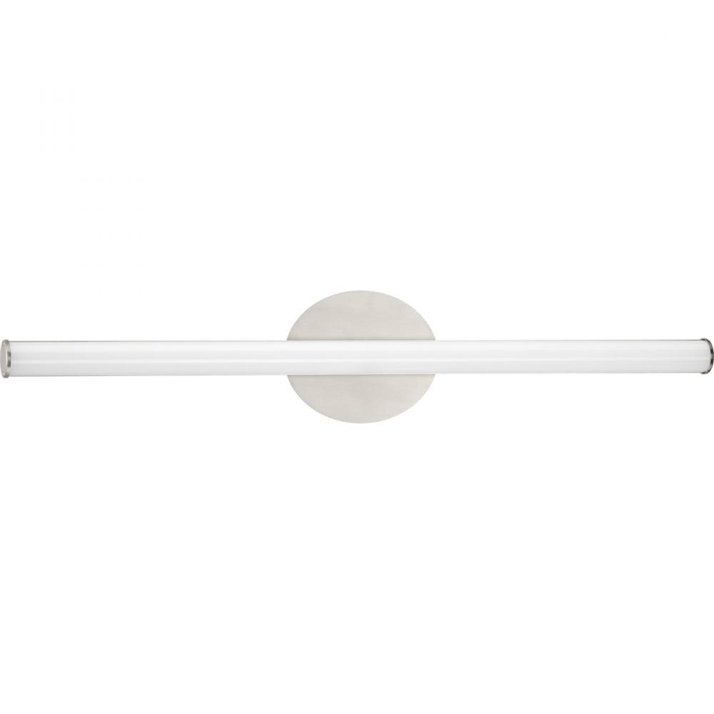 Phase 3 Collection 32 in. Brushed Nickel Large Modern 3CCT Integrated LED Linear Vanity Light