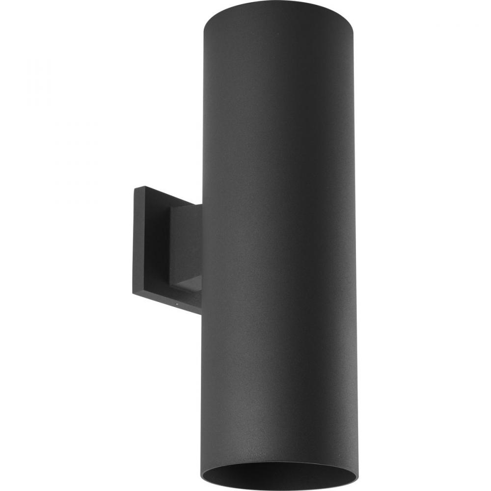 6&#34; LED Outdoor Up/Down Modern Black Wall Cylinder with Glass Top Lens