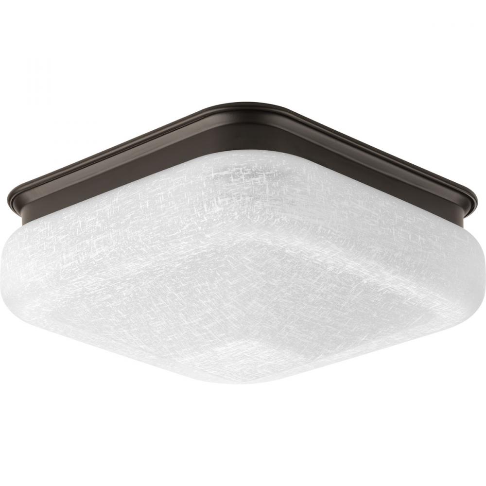 One-Light 11-1/2&#34; LED Square Glass Flush Mount