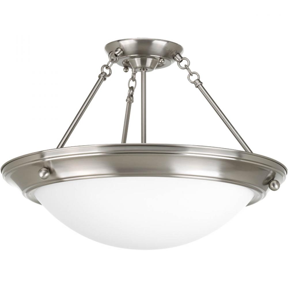 Eclipse Collection Three-Light 19-3/8&#34; Close-to-Ceiling