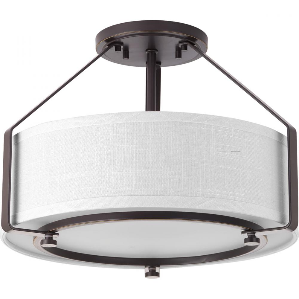 Ratio Collection Three-Light 16&#34; Semi-Flush Mount