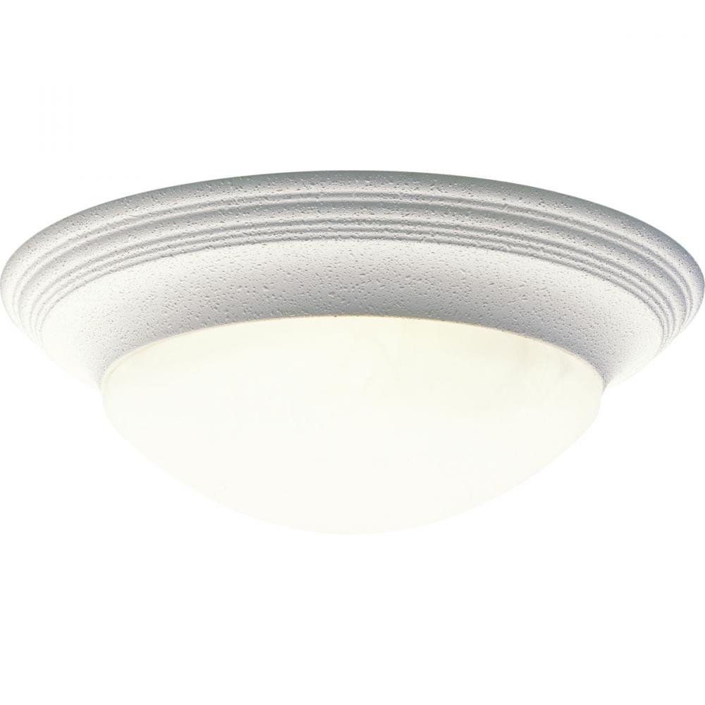 Three-Light Alabaster Glass 16-5/8&#34; Close-to-Ceiling