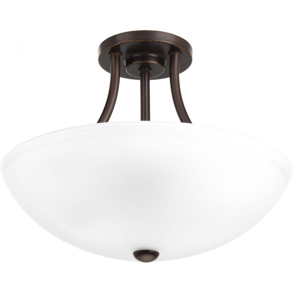 Gather Collection Two-Light 12-7/8&#34; Semi-Flush Convertible