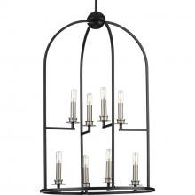 Progress P500122-031 - Seneca Collection Eight-Light Matte Black Farmhouse Pendant Light