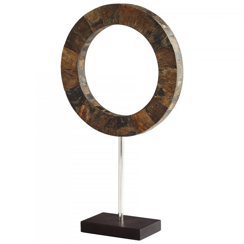 Portal Sculpture Brown And Stainless Steel - Medium