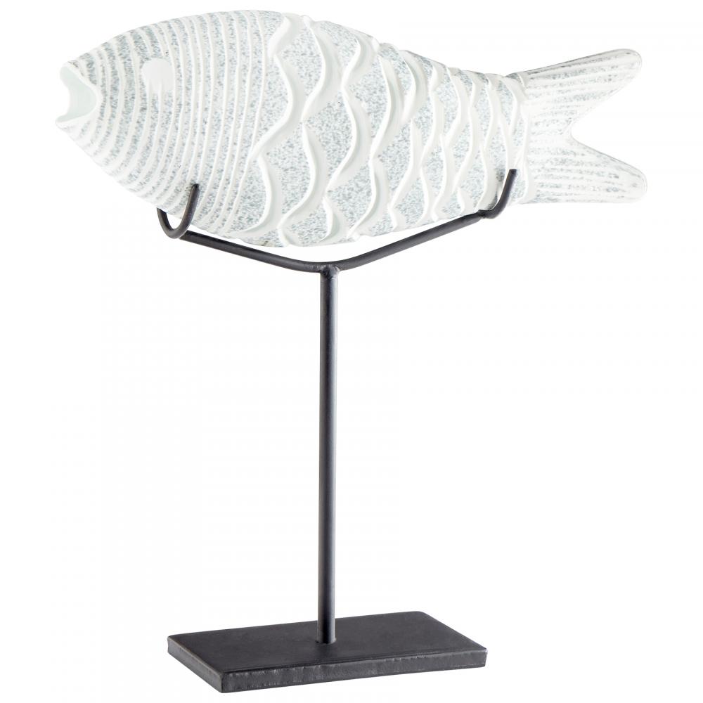 Grouper Sculpture Clear And Frosted - Small