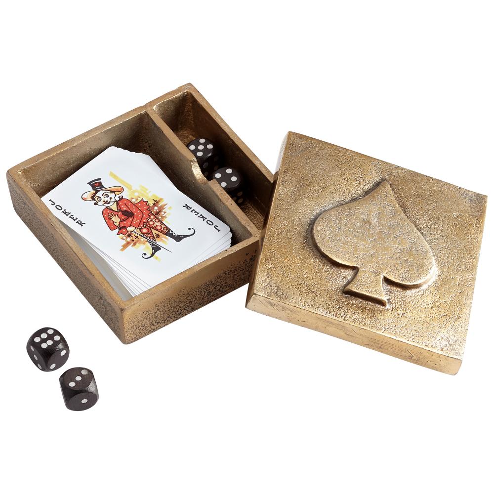 Spades Container Antique Gold