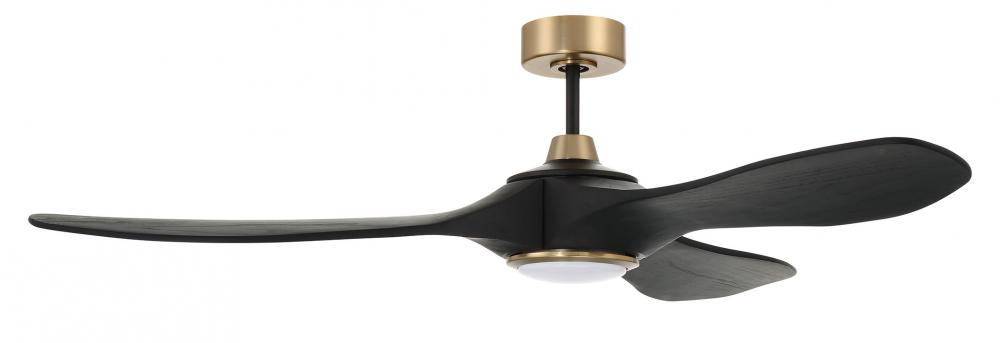 60&#34; Ceiling Fan w/DC Motor, w/Blades & LED Light Kit, Damp Rated