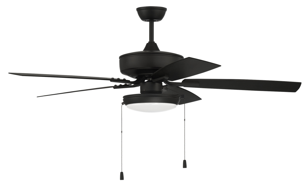 52&#34; Outdoor Pro Plus Ceiling Fan w/Blades & LED White Slim Pan Light Kit