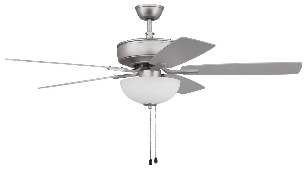 52&#34; Ceiling Fan w/Blades, White Frost Bowl LED