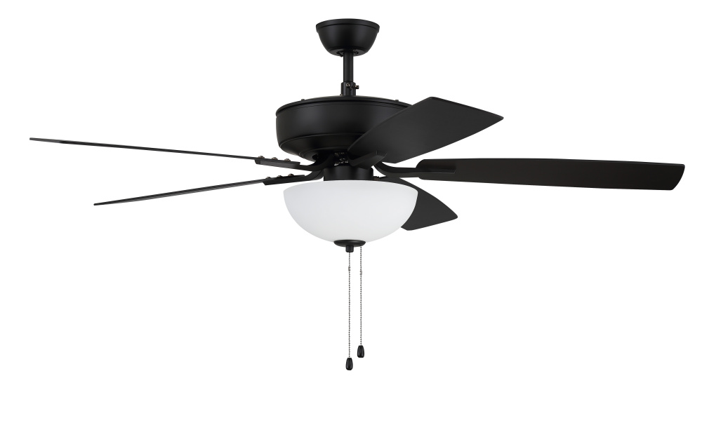 52&#34; Ceiling Fan w/Blades, White Frost Bowl LED