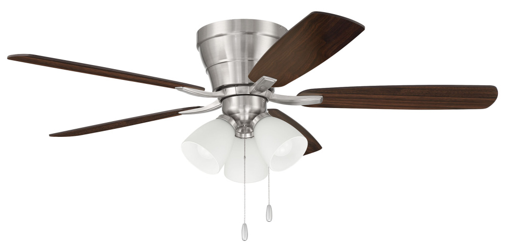 52&#34; Hugger Ceiling Fan w/ 5 Blades, 3 Light Kit