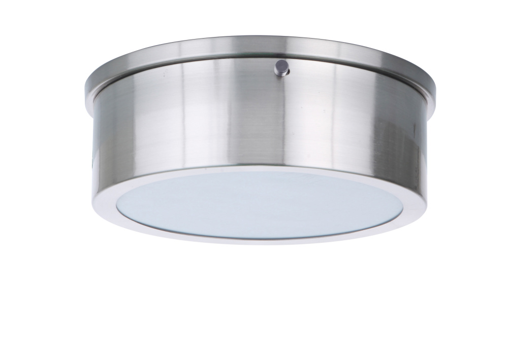 Fenn 1 Light 9&#34; LED Flushmount in Brushed Polished Nickel