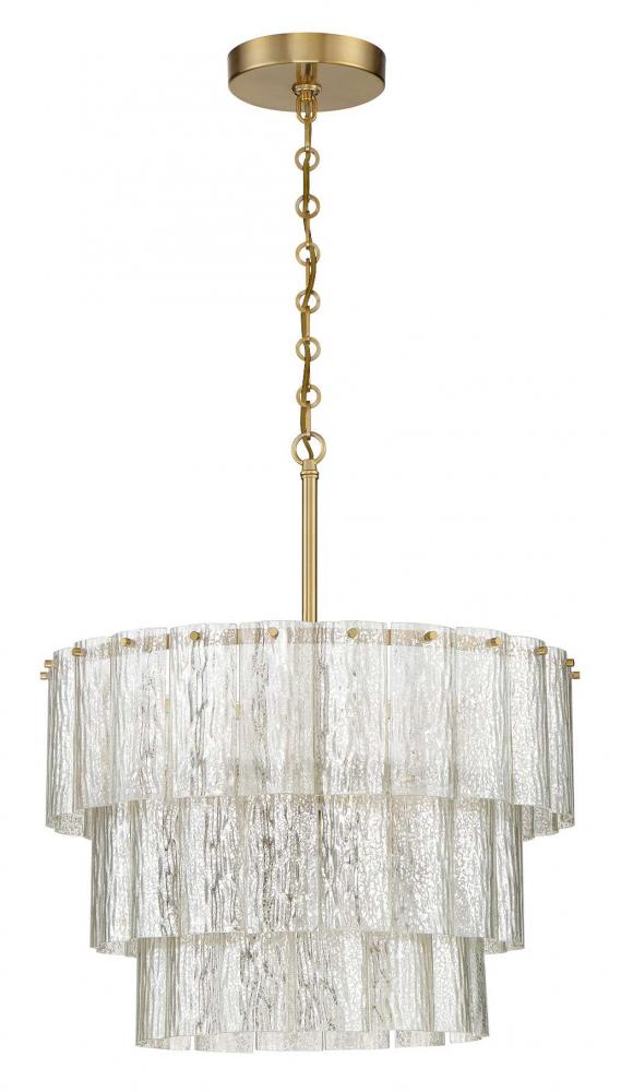 Museo 12 Light Pendant in Satin Brass