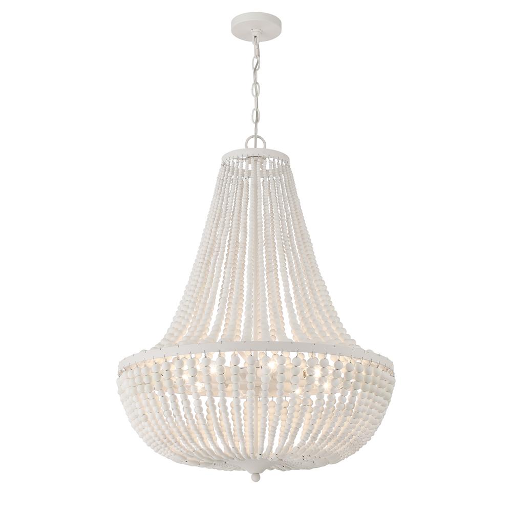 Rylee 8 Light Matte White Chandelier