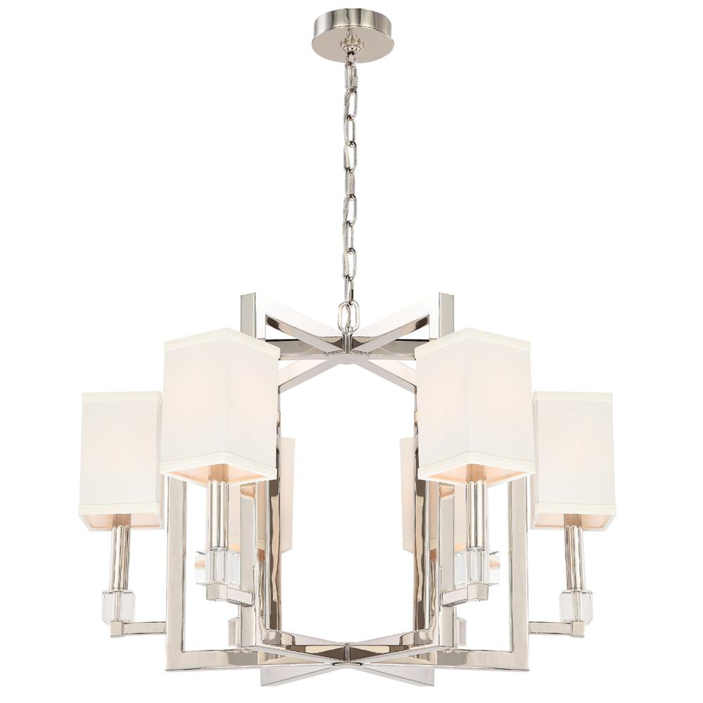 Dixon 6 Light Polished Nickel Chandelier