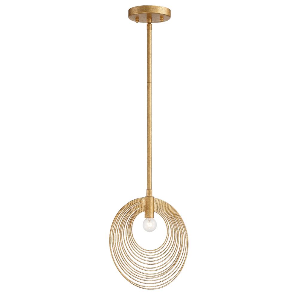 Doral 1 Light Renaissance Gold Mini Pendant