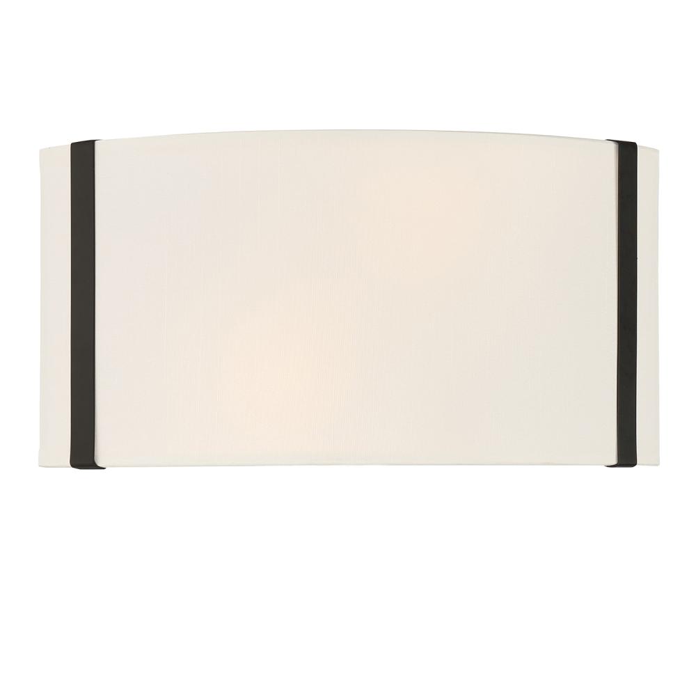 Fulton 2 Light Black Sconce