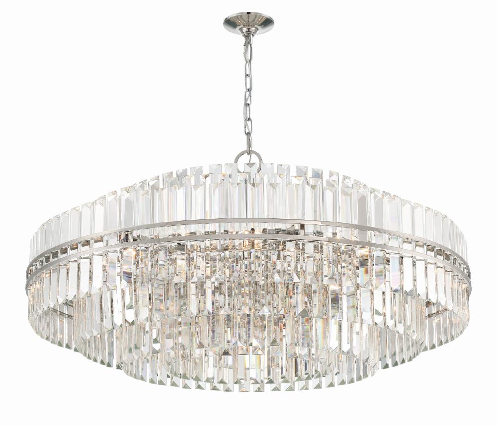 Hayes 32 Light Polished Nickel Chandelier