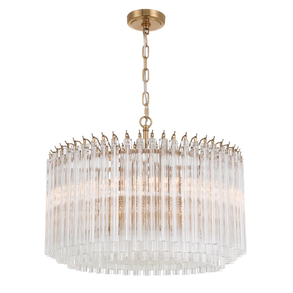 Lofton 7 Light Aged Brass Chandelier