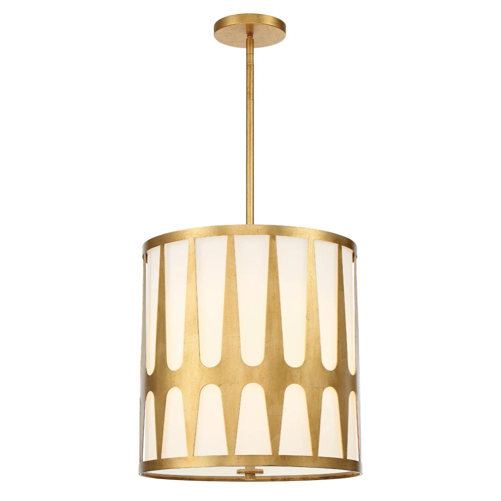 Royston 4 Light Antique Gold Pendant