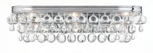 Crystorama 133-CH - Calypso 6 Light Crystal Teardrop Polished Chrome Bathroom Vanity