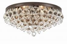 Crystorama 138-VZ - Calypso 6 Light Crystal Teardrop Vibrant Bronze Flush Mount