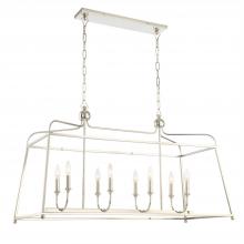 Crystorama 2249-PN_NOSHADE - Libby Langdon Sylvan 8 Light Polished Nickel Linear Chandelier