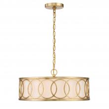 Crystorama 287-GA - Libby Langdon Graham 6 Light Antique Gold Chandelier