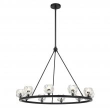 Crystorama ARA-10265-MK - Aragon 10 Light LED Matte Black Chandelier