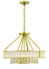 Crystorama FAR-6006-AG - Libby Langdon Farris 6 Light Aged Brass Chandelier