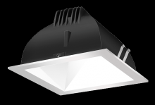 RAB Lighting NDLED4SD-80N-W-S - RECESSED DOWNLIGHTS 12 LUMENS NDLED4SD 4 INCH SQUARE UNIVERSAL DIMMING 80 DEGREE BEAM SPREAD 4000K