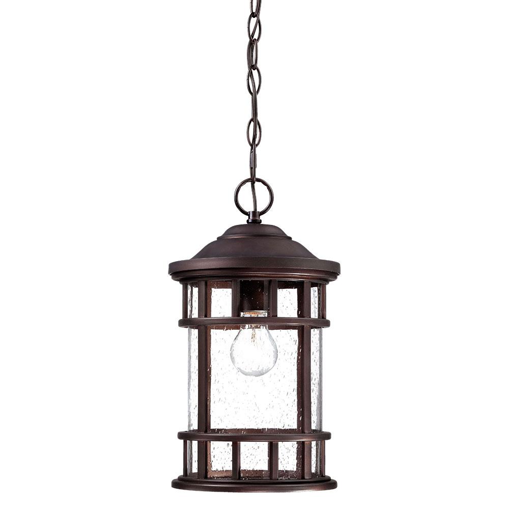 Vista II Collection Hanging Lantern 1-Light Outdoor Architectural Bronze Light Fixture