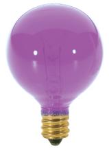 Satco Products Inc. S3837 - 10 Watt G12 1/2 Incandescent; Transparent Pink; 1500 Average rated hours; Candelabra base; 120 Volt