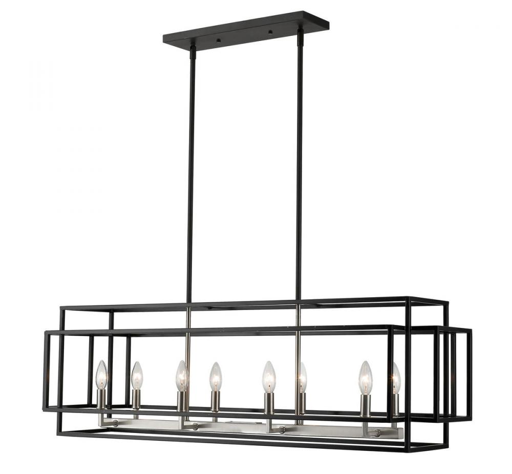 8 Light Linear Chandelier