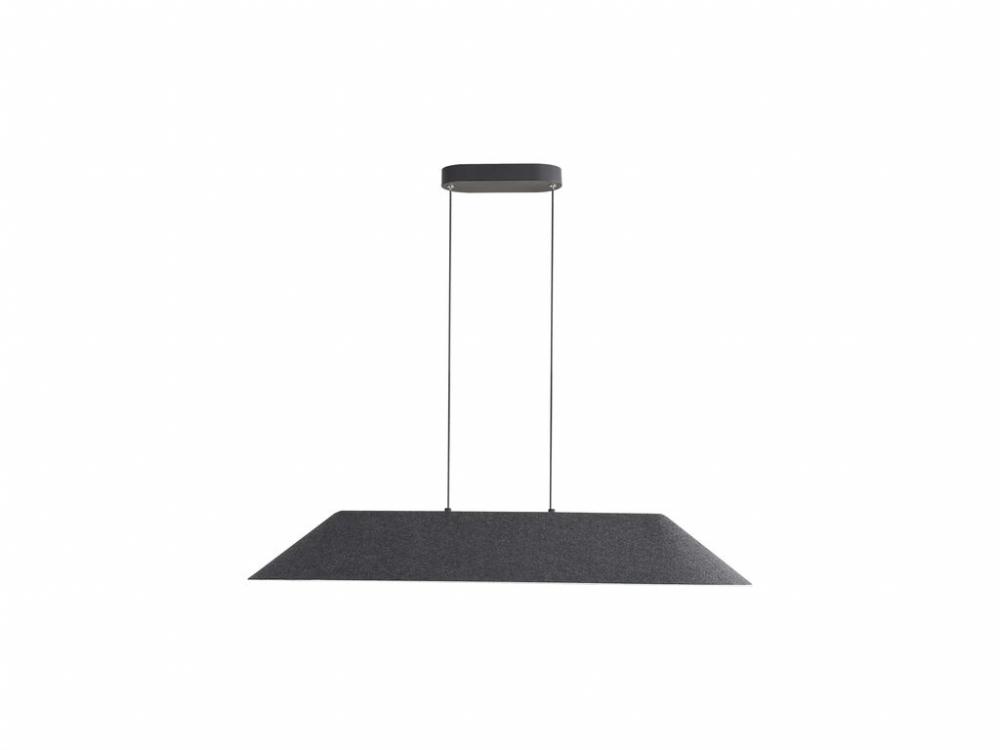 Faroe 43&#34; LED Linear Pendant in Flecked Black/Grey