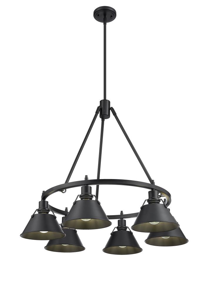 Orwell 6-Light Chandelier in Matte Black