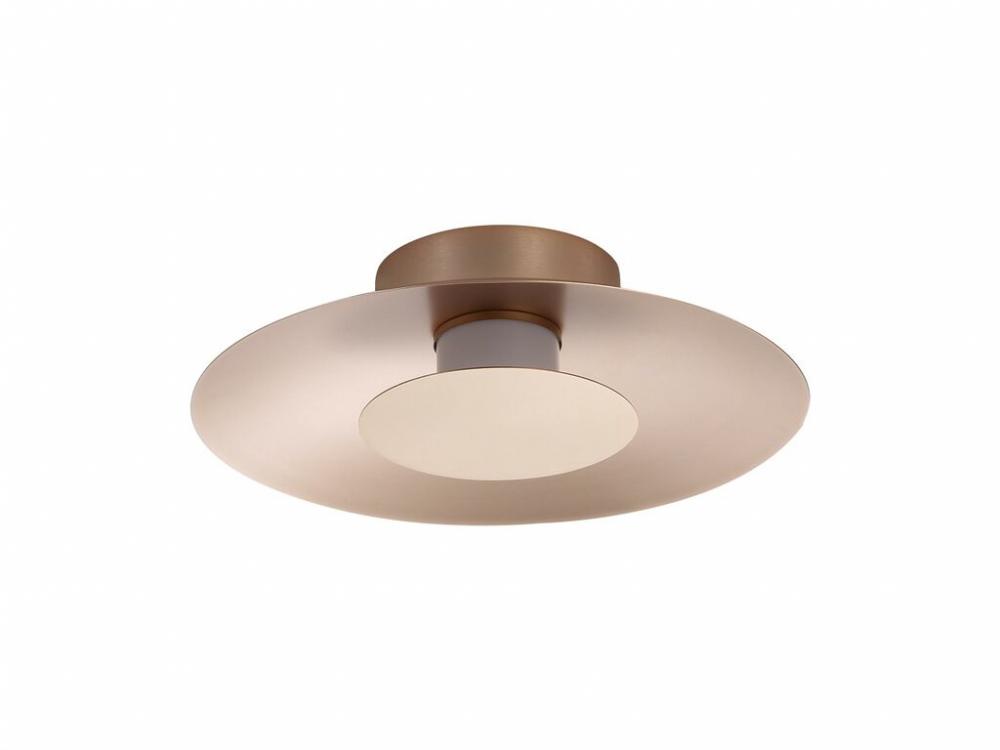 Luma LED Flush Mount - 12&#34; in French Gold with French Gold Shade