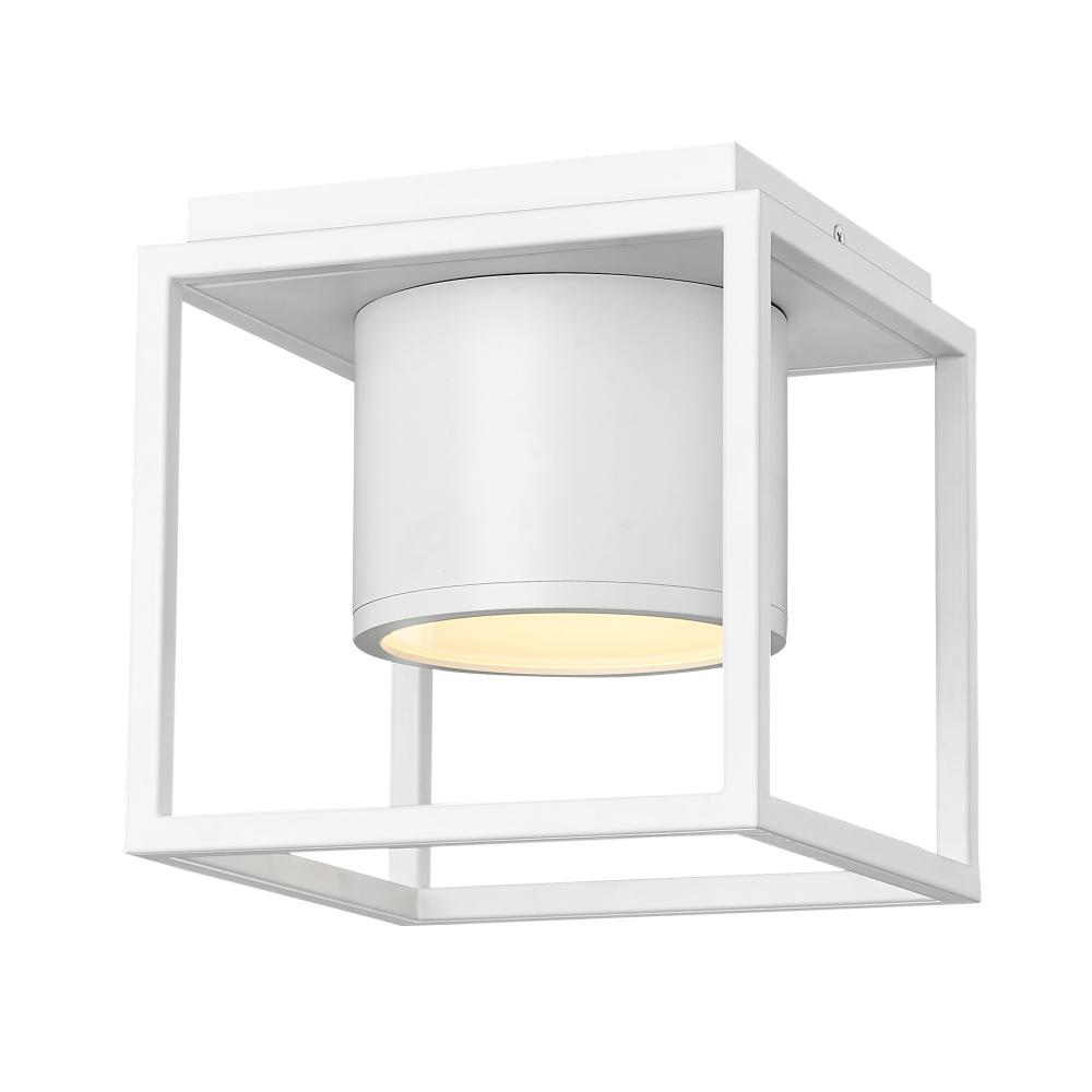 Desmond WHT Flush Mount - 7&#34; in Matte White with Matte White Shade